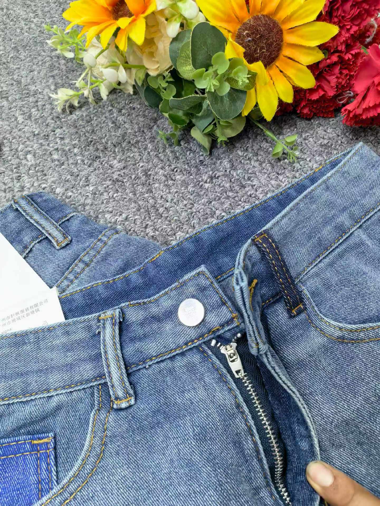 New Summer Vintage Pocket Design Wide Leg Denim Shorts S-XL, Total 399 Pieces Bulk Clearance Wholesale - Image 2