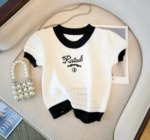 105 Pcs Summer Sweet & Spicy Tweed-style Embroidered Hollow Out Knit T-Shirts Bulk Stock Wholesale - Image 9