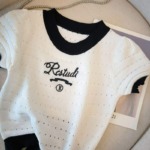 105 Pcs Summer Sweet & Spicy Tweed-style Embroidered Hollow Out Knit T-Shirts Bulk Stock Wholesale - Image 8