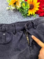 Summer New High Stretch High Waist Slimming Fitted Frayed Denim Five-inch Shorts, About 200 Pieces For Bulk Wholesale Clearance - Image 3