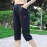 815 Pcs Women's Embroidered Casual Sports Capri Pants, Inner Drawstring Side Pockets, Individually Packed With Hangtags - Image 5