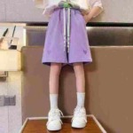 138 Pieces 100% Cotton Kids Casual Sports Shorts With Embroidered Heart Pattern - Image 7