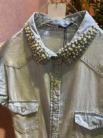 Clearance Stock Vintage Washed Denim Shirts For Women, 46 Pieces Total, Size S-XL, Individual Packing - Image 1