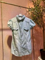 Clearance Stock Vintage Washed Denim Shirts For Women, 46 Pieces Total, Size S-XL, Individual Packing - Image 7