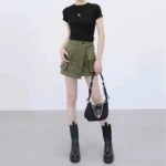 Clearance PROMESA Patchwork Faux Two Piece High Waist Summer Cargo Skort - 153 Pieces Total Stock - Image 5