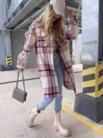 Clearance Stock Mid-length Plaid Shirt Jacket, Approx 130 Pieces Sizes S-2XL - Image 8