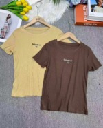 200PCS Bulk Clearance Women's Summer Ribbed Embroidered Slim Fit High Elastic Short Sleeve T-Shirts - Image 7