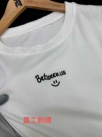200PCS Bulk Clearance Women's Summer Ribbed Embroidered Slim Fit High Elastic Short Sleeve T-Shirts - Image 3
