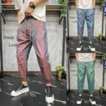 Clearance Bulk Summer Men's Ice Silk Cool Breathable Stretch Mesh Chameleon Casual Sweatpants Total 874 Pieces - Image 2