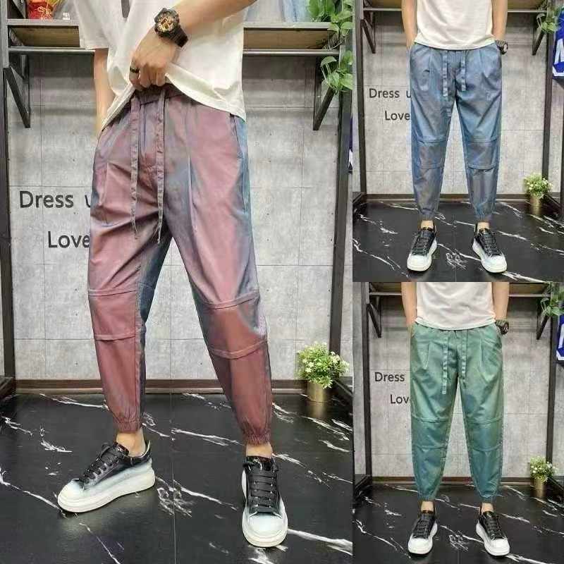 Clearance Bulk Summer Men's Ice Silk Cool Breathable Stretch Mesh Chameleon Casual Sweatpants Total 874 Pieces - Image 2