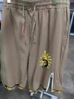 1380 Pieces Linen Cotton Cropped Pants With Zipper, Individual Packing - Image 4