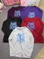 Women's Loose Crew Neck Long Sleeve Sweatshirts 2026 Spring Autumn Korean Casual Tops About 800pcs Stock Clearance Wholesale - Image 7