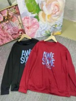 Women's Loose Crew Neck Long Sleeve Sweatshirts 2026 Spring Autumn Korean Casual Tops About 800pcs Stock Clearance Wholesale - Image 5