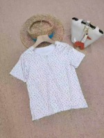 Clearance Stock: 925 Pieces Fresh Floral Ice Silk Button Short Sleeve Crop Tops, Mixed Sizes, Individual Packing - Image 6