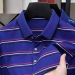 Around 1000 Pieces Men's Striped Business Polo Collar Short Sleeve T-Shirts Bulk Clearance Wholesale - Image 6