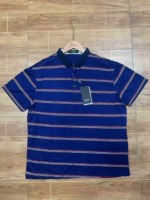 Around 1000 Pieces Men's Striped Business Polo Collar Short Sleeve T-Shirts Bulk Clearance Wholesale - Image 5