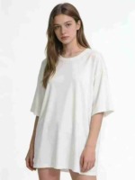 22000 Pieces Summer Brushed Milk Silk Plain White Unisex Short Sleeve T-Shirts Stock Lot - Image 1