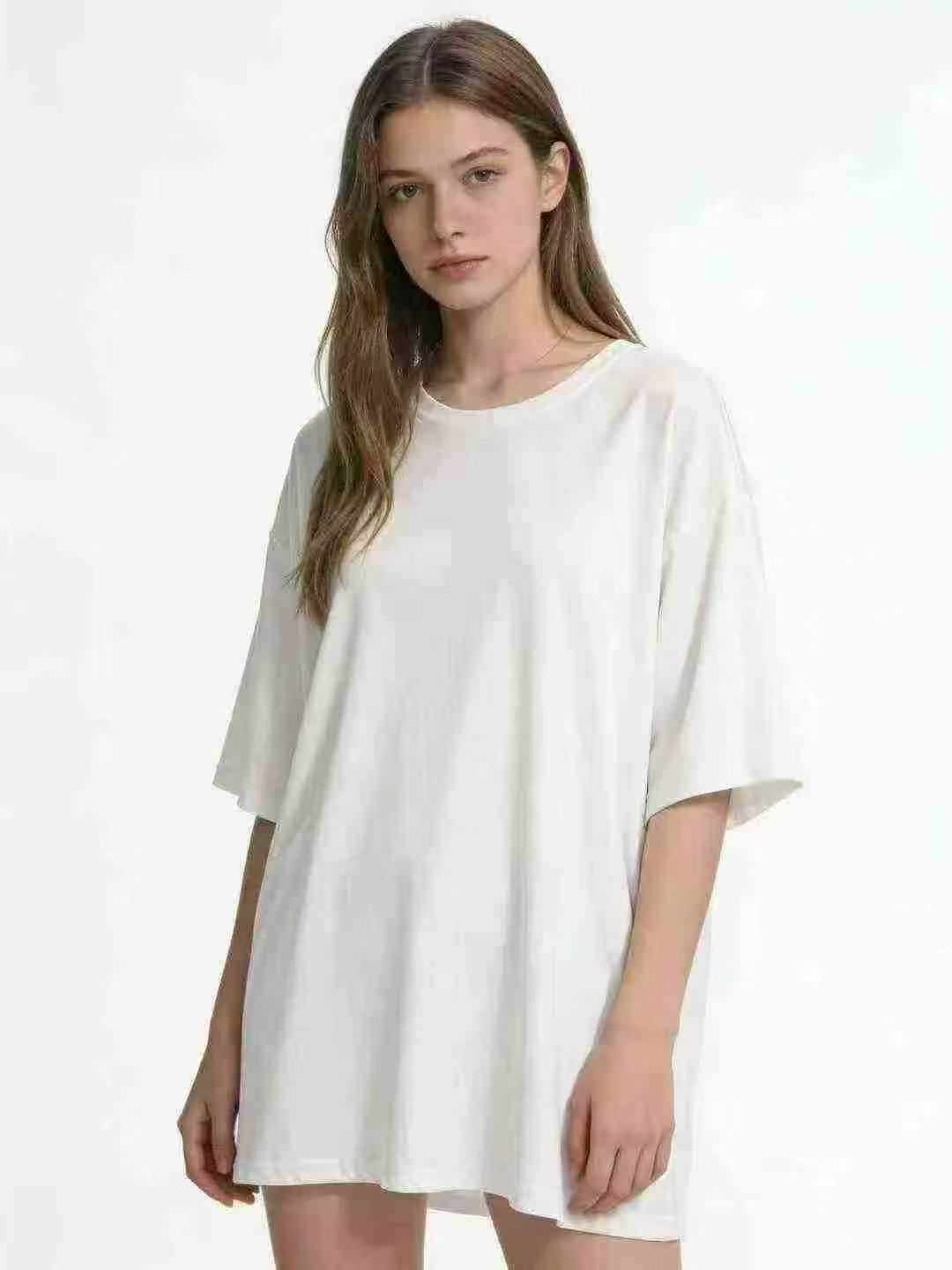 22000 Pieces Summer Brushed Milk Silk Plain White Unisex Short Sleeve T-Shirts Stock Lot - Image 1