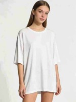 22000 Pieces Summer Brushed Milk Silk Plain White Unisex Short Sleeve T-Shirts Stock Lot - Image 9