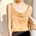 Bulk Wholesale V-Neck Silk Satin Camisole Tank Tops - Multiple Colors, Total 3959 Pieces - Image 8
