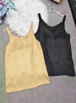Bulk Wholesale V-Neck Silk Satin Camisole Tank Tops - Multiple Colors, Total 3959 Pieces - Image 6