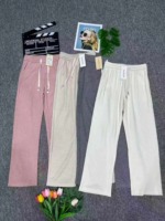 1000 Pieces Women's Chenille High Waist Wide Leg Straight Casual Fall Winter Pants - Image 8
