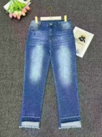 New Design Stretch Washed Blue Women's Jeans, 390 Pieces, Sizes S-XL, Bulk Stock Wholesale - Image 5