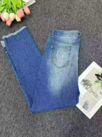 New Design Stretch Washed Blue Women's Jeans, 390 Pieces, Sizes S-XL, Bulk Stock Wholesale - Image 2