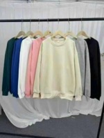 15000 Pieces Unisex Plain Drop Shoulder Crew Neck Sweatshirts Bulk Stock Wholesale - Image 3