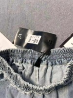 Frayed Hem A-Line Summer Thin Loose High Waist Wide Leg Denim Shorts For Women 196 Pieces - Image 3