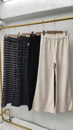 12500 Pcs Fashion Faux Mink Plaid Women's Pants Bulk Stock Wholesale - Image 4