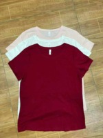 1680 Pieces Women's Solid Plain 100% Cotton T-Shirts, Individual Packing Bulk Clearance Wholesale - Image 5