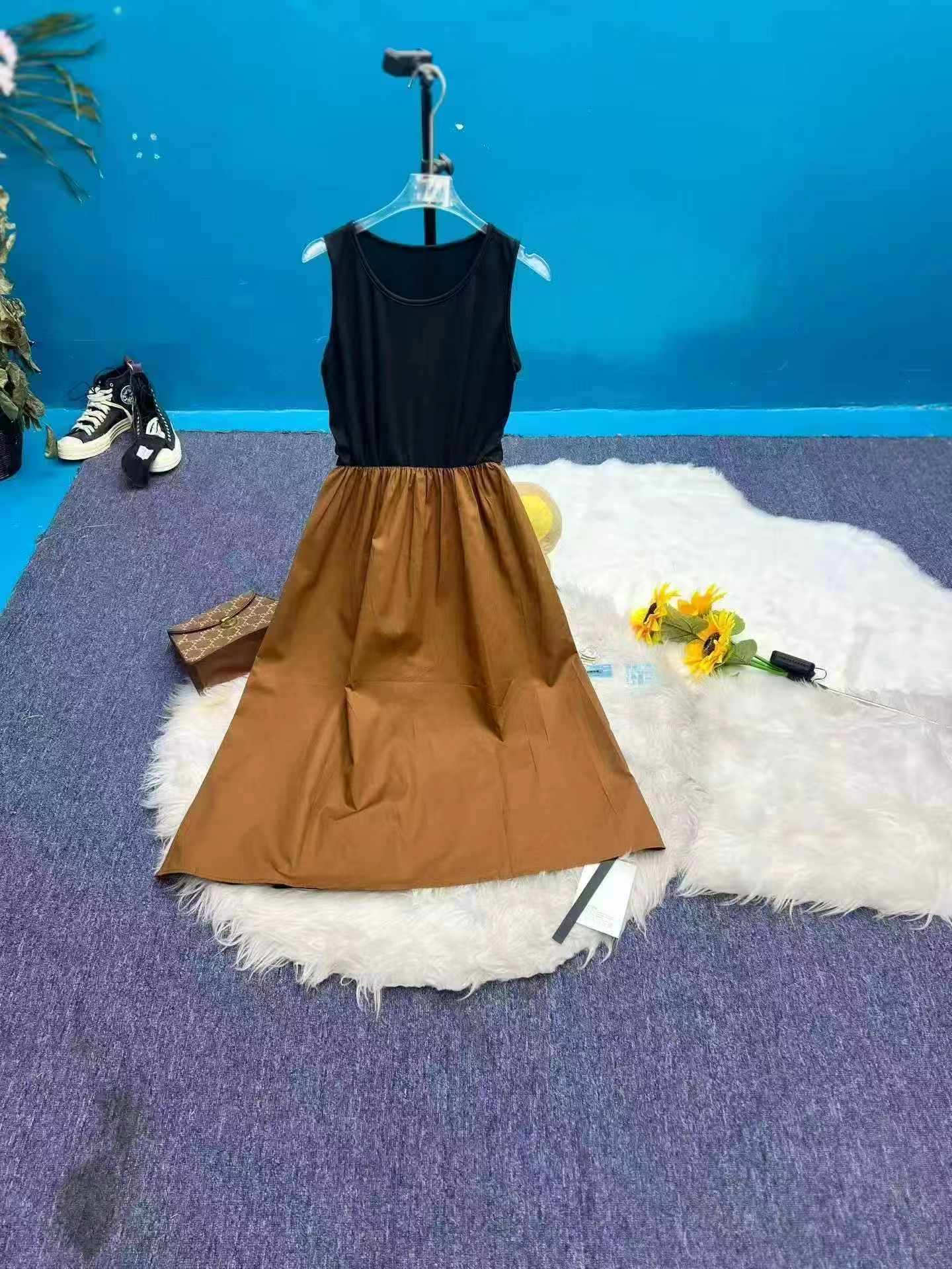 70 Pcs One Size Sleeveless Tank Dress, Individual Packing, Single Color, Bulk Stock Clearance Wholesale - Image 1