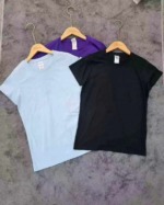 Over 3000 Pieces Plain Solid Pure Cotton Short Sleeve T-Shirts Stock Lot Bulk Wholesale - Image 6