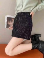 Black Slim Tweed Style New Woolen Midi Skirt, Sizes S/M/XL, Around 75 Pieces Bulk Stock Wholesale - Image 6