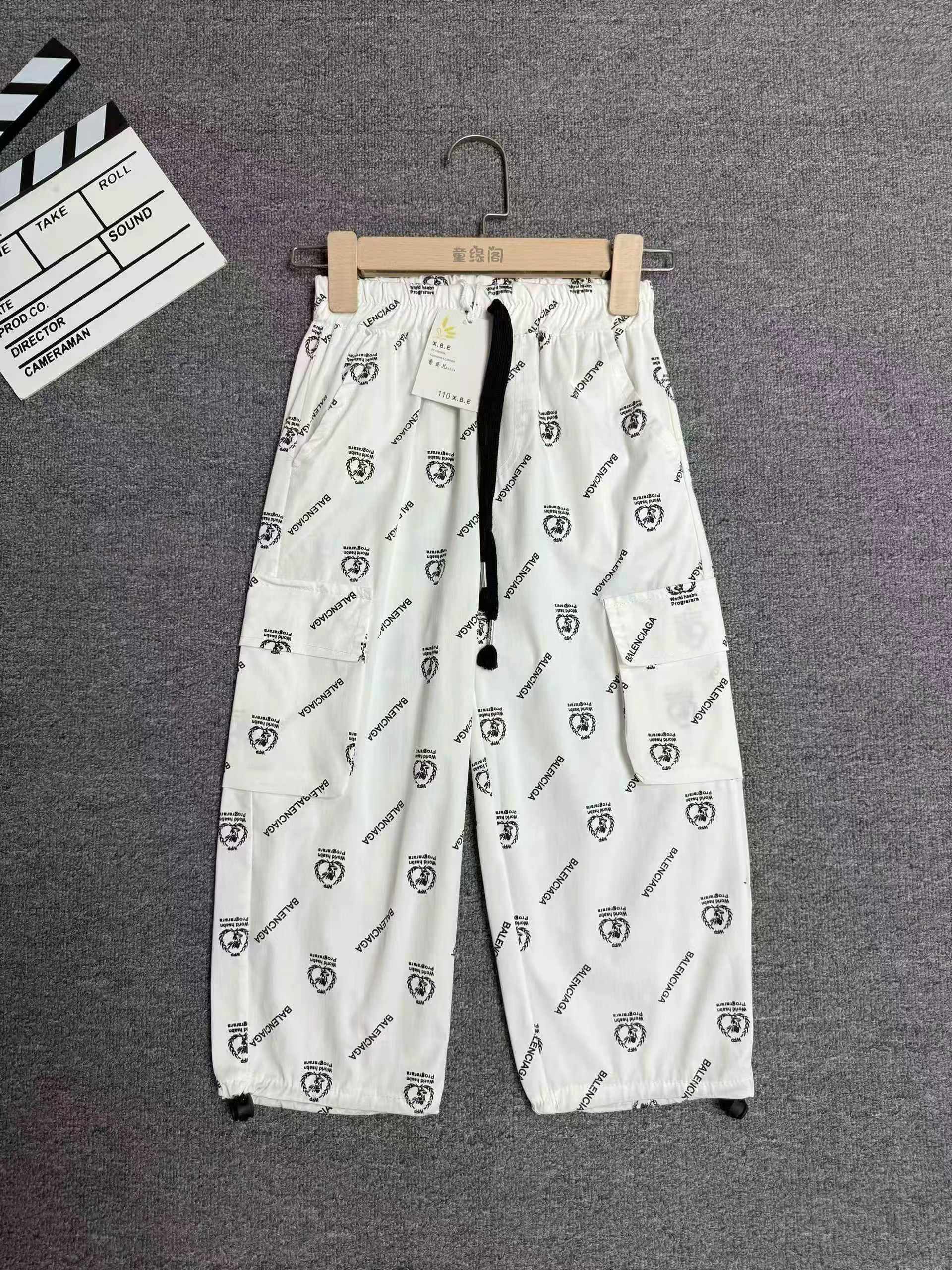 Bulk Clearance 285 Pieces New Summer Kids Cargo Anti-Mosquito Casual Straight Wide Leg Children Pants, Individual Packing Sizes 100-150 - Image 1