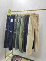 3000 Pieces Elastic Waist Beltable Straight Leg Cargo Pants, Individual Pack, Sizes XL XXL XXXL Bulk Clearance Wholesale - Image 1