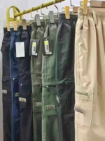 3000 Pieces Elastic Waist Beltable Straight Leg Cargo Pants, Individual Pack, Sizes XL XXL XXXL Bulk Clearance Wholesale - Image 2
