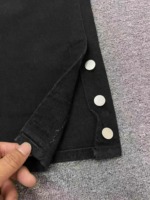 155 Pcs Summer Men's Black Ripped Jeans European American High Street Zipper Straight Wide Leg Floor-length Pants Bulk Stock - Image 4