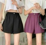 693 Pcs Women's 2026 Korean Style High Waist Loose Wide Leg Casual Suit Shorts - Image 1