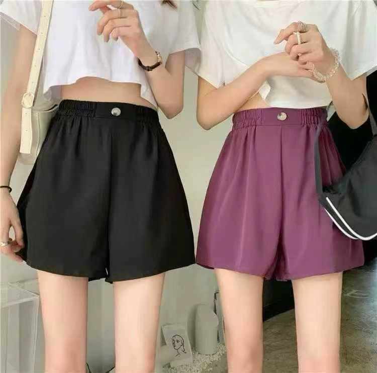 693 Pcs Women's 2026 Korean Style High Waist Loose Wide Leg Casual Suit Shorts - Image 1