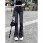 165 Pcs Women's High Waisted Stretchy Non-stick Flared Jeans 2026 Spring New Arrival Wholesale Stock - Image 9