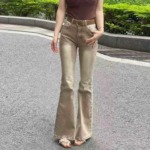 165 Pcs Women's High Waisted Stretchy Non-stick Flared Jeans 2026 Spring New Arrival Wholesale Stock - Image 8