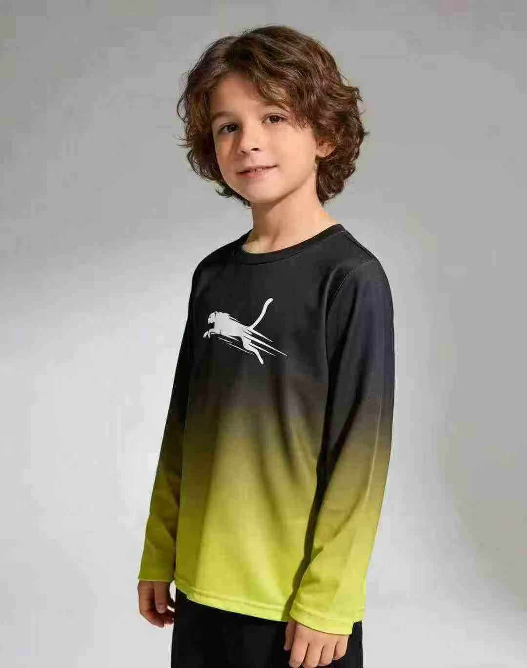 Wholesale Stock Clearance Printed Oversized Long Sleeve Unisex Kids T-Shirts - 3800 Pieces Total, Sizes 120-170 - Image 1