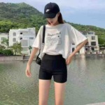 About 1050 Pcs Women's High Waist Stretchy Skinny Shorts, Mostly Black Sizes S-4XL Individually Packed Bulk Stock - Image 7