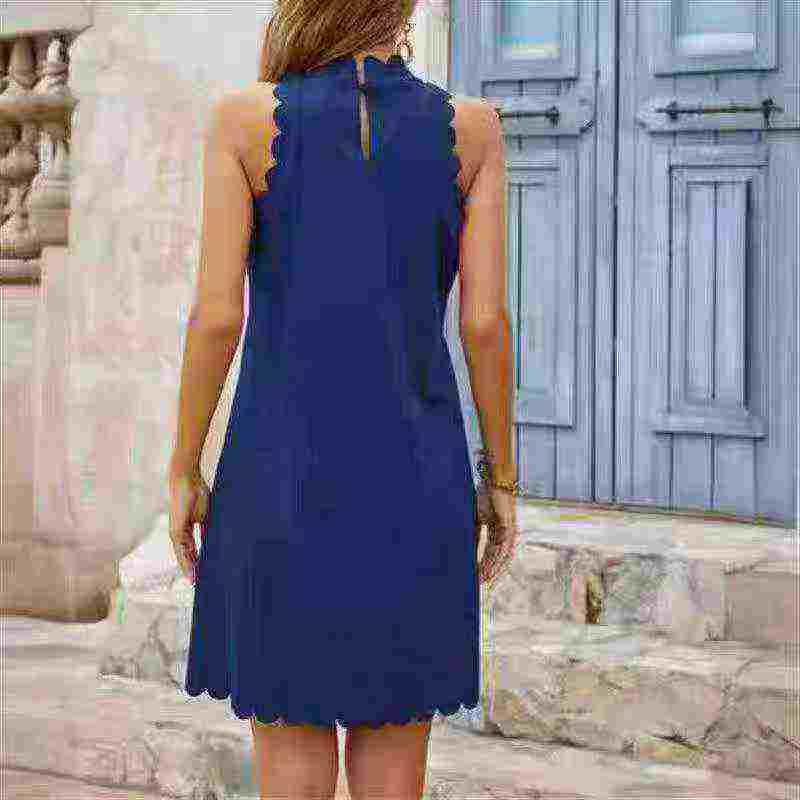 Clearance Stretchy Ruffled Sleeveless Vest Dress, Sizes S-2XL, Approx 100 Pieces, Multi-color - Image 1
