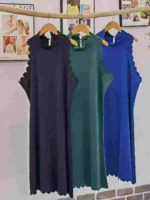 Clearance Stretchy Ruffled Sleeveless Vest Dress, Sizes S-2XL, Approx 100 Pieces, Multi-color - Image 5