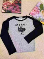 1230 Pieces Clearance Women's Slim Fit Cropped Colorblock Letter Long & Short Sleeve T-Shirt Stock Wholesale - Image 3