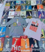 About 1100 Pcs Unisex Trendy Brand Heavyweight Short Sleeve T-Shirts, Bulk Clearance 13.8 CNY Per Piece - Image 4