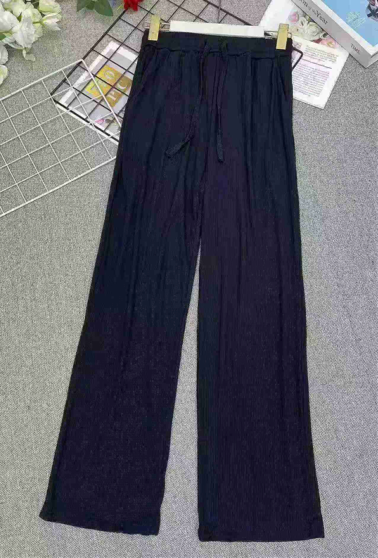 2384 PCS Quality Casual Bound Edge Ice Silk Pants Bulk Wholesale Stock Lot - Image 1